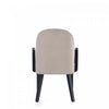 Hillman Modern Wood Upholstered Armchair in Light Gray Dining Chair | Fauteuil moderne en bois Hillman avec accoudoirs, tissu gris clair