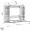 Bestar Pur Queen Murphy Bed and Two Shelving Units 115-Inch Wall Bed - Bark Grey|Grand lit escamotable mural Pur de Bestar de 115 po avec 2 meubles à tablettes - gris écorce