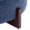 Sophia Round Storage Ottoman Coffee Table with Tufted Upholstery - Blue | Table Basse Ottoman Ronde Sophia avec Rembourrage Capitonne et Rangement - Bleu