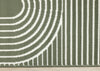 Florence Green White Modern Geometric Arches Rug, 4'7" x 6'7" Indoor Area Rug | Tapis Florence vert et blanc a motifs geometriques modernes en arches, 4'7" x 6'7"
