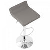 LumiSource Ale Grey Fabric Contemporary Adjustable Height Barstool with Swivel - Set of 2|Tabouret pivotant contemporain Ale à hauteur réglable en tissu gris - ensemble de 2