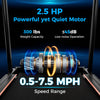 Costway 2.5 Hp Walking Treadmill With Long Handrails For Seniors Pulse Sensors Led Display