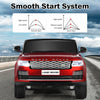 Costway 2*12v 2-seater Licensed Land Rover Kids Ride On Car 4wd W/ Remote Surface Painting Red