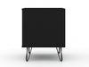 Rockefeller Mid-Century Modern 20" Nightstand in Black (1-Drawer) - Set of 2 | Table de nuit Rockefeller Mid-Century Modern 20" en noir (1 tiroir) - Lot de 2