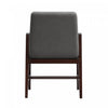 Stella Modern Velvet Wood Armchair in Graphite - Set of 4 | Fauteuil moderne Stella en velours avec accoudoirs en bois, graphite - Lot de 4