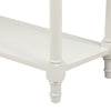 Jeremy Solid Wood Traditional Console Table With Drawers And Shelf - Ivory White | Table Console Traditionnelle Jeremy En Bois Massif Avec Tiroirs Et Etagere - Ivoire Blanc