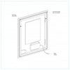 Frielle Silver 42" Mirror|Miroir Frielle de 42 po argenté