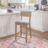 Jorissen Linen-Look Fabric Counter-Height Stool - Grey|Tabouret Jorissen de hauteur comptoir en tissu d’apparence lin - gris