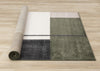 Marley Geometric Modern Green Grey White Area Rug - 5'3" x 7'7"|Carpette moderne Marley verte, grise et blanche à motif géométrique - 5 pi 3 po x 7 pi 7 po