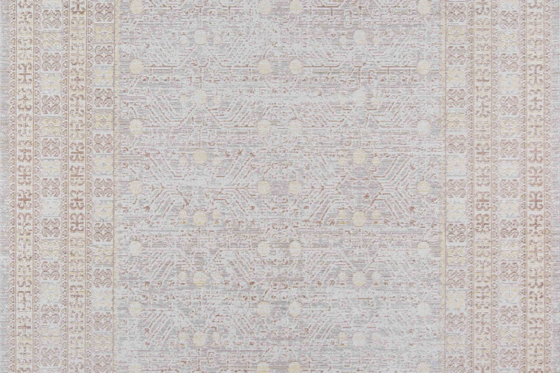 Valeria Traditional 4'0\" x 6'0\" Area Rug in Grey Indoor Area Rug