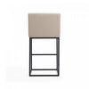 Ambassador Mid-Century Modern Metal Upholstered Barstool in Cream - Set of 2 Bar Stool | Tabouret de bar rembourre en metal style mid-century modern Ambassador, creme – Lot de 2