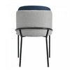 Olivia Set of 2 Modern Dining Chair with Slanted Legs and Adjustable Feet,Blue&Gray | Olivia Ensemble de 2 chaises de salle a manger modernes avec pieds inclines et pieds reglables, bleu et gris
