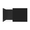 Maxwell High-Gloss 39.4" Long Coffee Table with Glass and LED Effect,Black | Maxwell Table Basse Haute Brillance de 39,4" avec Verre et Effet LED, Noir