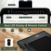 Superfit 2.25hp 2 In 1 Dual Display Folding Treadmill Jogging Machine W/app Control Green