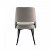Tremont Modern Metal Vegan Leather Dining Chair in Taupe | Chaise de salle a manger moderne Tremont en metal et cuir vegetalien taupe