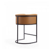Cosmopolitan Mid-Century Modern Metal Upholstered Counter Stool in Camel - Set of 3 Bar Stool | Tabouret de comptoir moderne du milieu du siecle en metal et tissu, coloris camel - Lot de 3