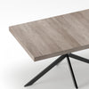 Ethan Retro Rectangular Extendable Dining Table with Hidden Storage,Grey | Ethan Table a manger rectangulaire extensible style retro avec rangement cache, gris