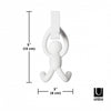 Umbra Buddy Over-Cabinet Hooks - White|Crochets sur l’armoire Buddy de Umbra - blancs