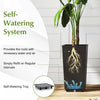 Costway 23" Tall Planter Set Of 2 For Indoor/ Outdoor Use Large Self-watering Plant Pot Brown