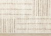 Florence Brown Cream Geometric Linework Design Rug, 6'7" x 9'6" Indoor Area Rug | Tapis Florence Brown Cream a motif geometrique a lignes lineaires, 6'7" x 9'6"