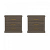 Clifford Traditional Nightstand in Walnut (3-Drawer) | Table de nuit traditionnelle Clifford en noyer (3 tiroirs)