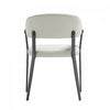 Belle Modern Metal Upholstered Dining Chair in Oatmeal | Chaise de salle a manger moderne en metal Belle, rembourree, coloris flocon d’avoine