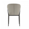 Kirsten Modern Metal Vegan Leather Dining Chair in Light Gray - Set of 2 | Chaise de salle a manger moderne en metal et cuir vegetalien Kirsten, gris clair - Lot de 2