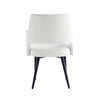 Tremont Modern Metal Vegan Leather Armchair in White | Fauteuil moderne Tremont en metal et cuir vegetalien blanc