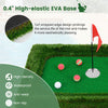 Costway Rectangular Floating Golf Green For Pool Includes Golf Hitting Mat 6 Golf Balls
