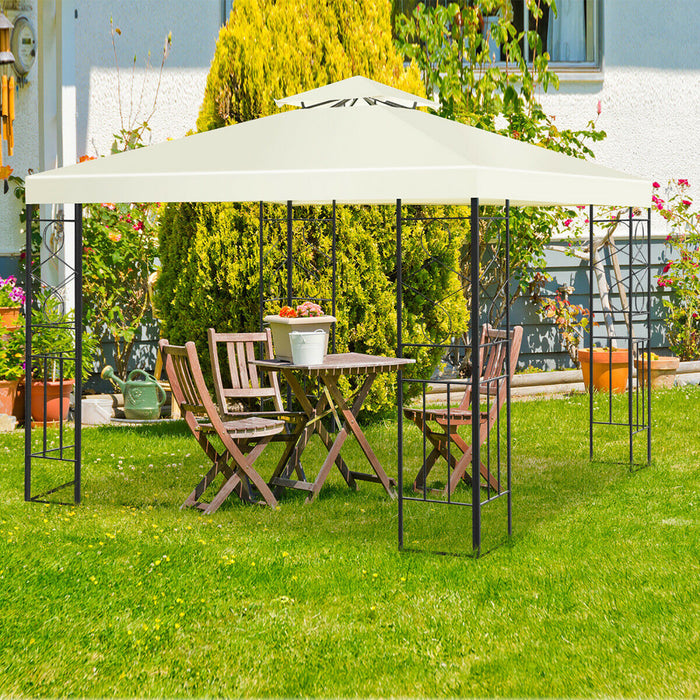 Costway 2 Tier 10'x10' Patio Gazebo Canopy Tent Steel Frame Shelter Awning