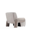 Verandah Mid-Century Modern Chenille Lounge Chair in Beige | Fauteuil lounge en chenille beige Verandah style mid-century modern