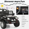 Costway 12v Kids Ride On Truck Remote Control Electric Car W/lights&music Black