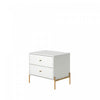 Jasper Modern 25" Nightstand in White (2-Drawer) - Set of 2 | Table de nuit Jasper Moderne 25" en blanc (2 tiroirs) - Lot de 2