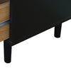 59" Mila Modern 6 Drawer Rattan Storage Cabinet with Engineered Wood Frame - Black | Meuble de rangement moderne Mila a 6 tiroirs en rotin avec structure en bois manufacture, noir, 150 cm