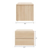 Nordika James Nightstand with 2-Drawers - Natural Blonde Oak|Table de nuit James Nordika à 2 tiroirs - chêne blond naturel