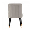 Eda Modern Wood Upholstered Dining Chair in Light Gray - Set of 2 | Chaise de salle a manger moderne en bois Eda avec revetement en tissu gris clair - Lot de 2