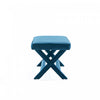 Abigail Mid-Century Modern Upholstered Velvet Accent Bench in Blue | Banc d’appoint Abigail style milieu du siecle moderne en velours bleu