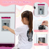 Costway 2-in-1 Kids Kitchen & Market With Realistic Light & Sound 82 Accessories Included