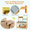 Costway Wooden Play Kitchen Set, Outdoor Kid's Mud Kitchen With Faucet & Water Box