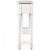 Phyllis Solid Wood Console Table With Drawers And Bottom Shelf - Ivory White | Table Console Phyllis En Bois Massif Avec Tiroirs Et Etagere Inferieure - Ivoire Blanc