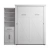 Bestar Key West Queen Murphy Bed & Closet Organizer with Drawer & Doors (94 W) - Pure White Oak|Grand lit escamotable Key West de Bestar de 94 po (L) avec organisateur de garde-robe, tiroir et portes - blanc chêne solide
