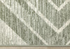 Florence Green White Distressed Chevron Design Rug, 5'3" x 7'4" Indoor Area Rug | Tapis Florence vert et blanc a motif chevron vieilli, 5'3" x 7'4"