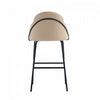 Gracie Modern Metal Upholstered Barstool in Tan and Black - Set of 3 | Tabouret de bar moderne en metal et tissu Gracie, coloris beige et noir - Lot de 3