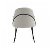 Gracie Modern Metal Vegan Leather Dining Chair in Stone Gray and Black | Chaise de salle a manger moderne Gracie en metal et cuir vegetalien, gris pierre et noir