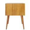 Emma Mid-Century Modern Nightstand with 2 Drawers,Natural | Emma Table de Nuit Moderne Mid-Century avec 2 Tiroirs, Naturel