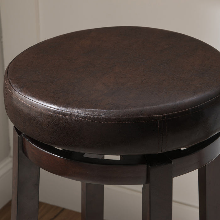 Maya Faux Leather Barstool - Brown