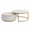 Sophia 27.6" Modern Nesting Coffee Table With Storage Drawer - White | Table Basse Gigogne Moderne Sophia De 27,6" Avec Tiroir De Rangement - Blanche