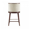 Evalyn Modern Wood Upholstered Counter Stool in Cream - Set of 3 | Tabouret de comptoir moderne en bois et tissu creme Evalyn - Lot de 3