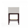 Kingsley Mid-Century Modern Wood Upholstered Counter Stool in Ivory - Set of 3 | Tabouret de comptoir en bois rembourre ivoire style Mid-Century Modern Kingsley - Lot de 3