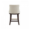 Lucia Modern Chenille Wood Counter Stool in Natural - Set of 2 | Tabouret de comptoir moderne Lucia en bois et chenille naturelle - Lot de 2